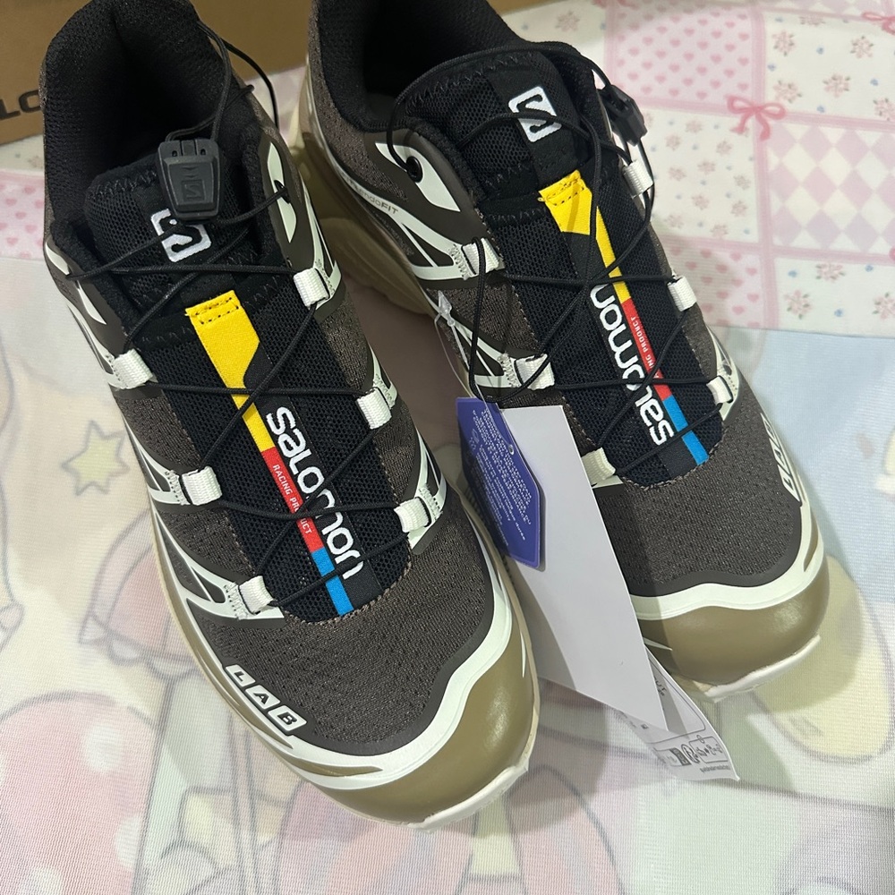 Salomon Brown Trail Sneakers with Cream Accents - Picture 2 of 8